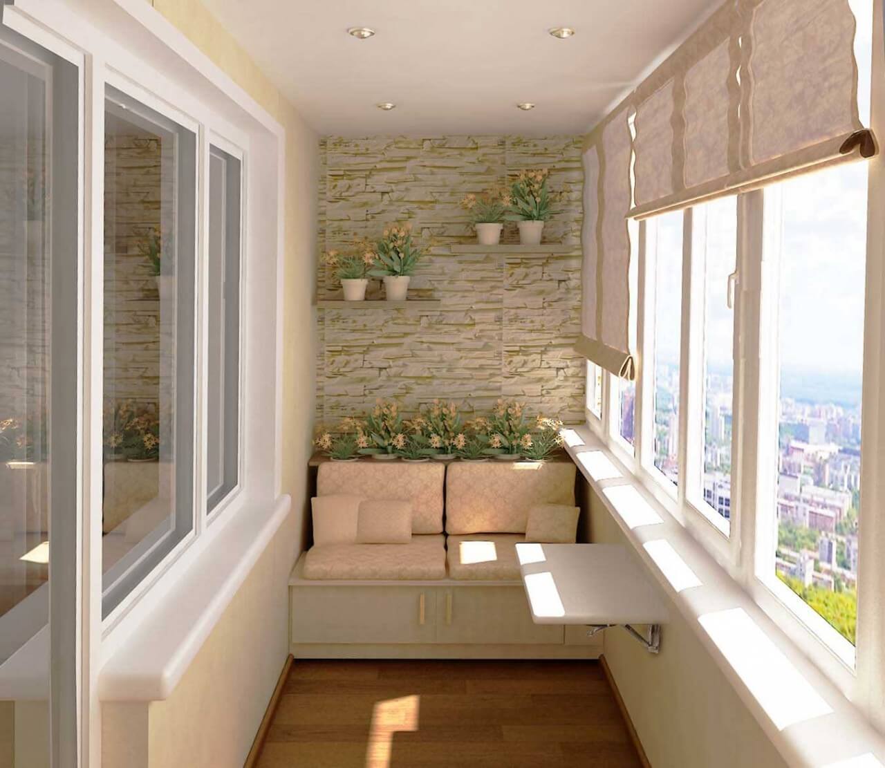 использование балкона для спальни