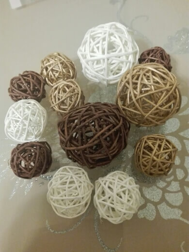 плетеные шары из ротанга